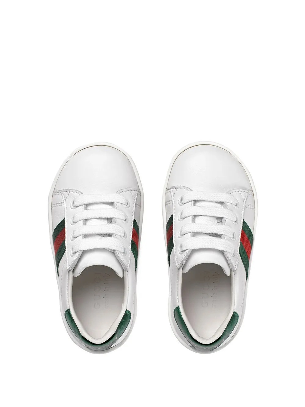 Gucci White Kids Ace Sneakers with Red a
Green Web Stripe size 20 toddler unisex